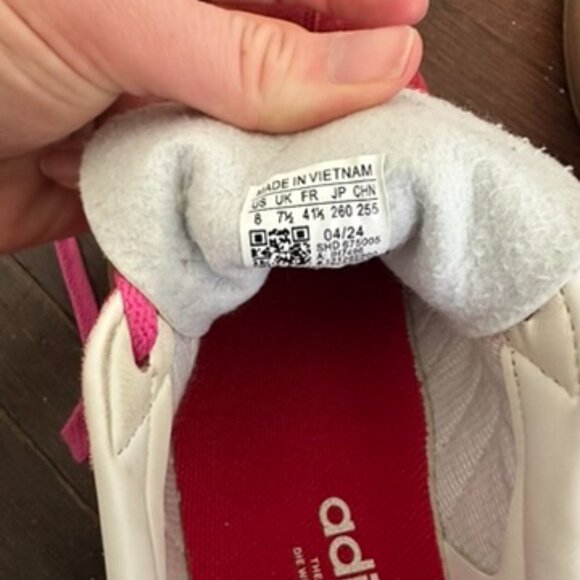 Adidas Gazelle Collegiate Red Lucid Pink Collegiate Red/Lucid Pink/Core White - Picture 7 of 9